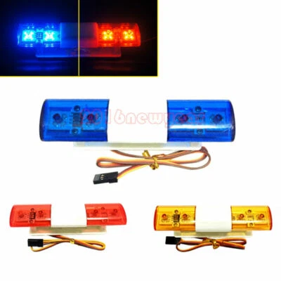 RC Car Police Night Flash Bright 4.8-6V LED Light Lamp 360° Rotation 106x25mm - Bild 1 von 4