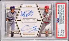 2022 Topps Definitive Shohei Ohtani & Ichiro Suzuki Dual Auto /10 - PSA 10 💎💎