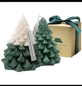 2 Pack Christmas Scented Candles Gift Set, Christmas Tree Shaped Aromatherapy - Picture 1 of 5