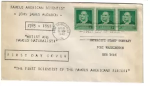 US FDC #874 – 1940 Famous Americans: 1c John James Audubon SPECIAL COVER - Picture 1 of 1