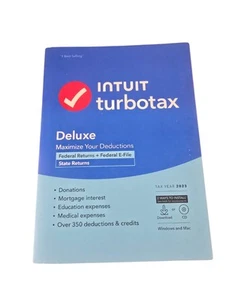 BRAND NEW - Intuit TurboTax Deluxe 2023 - Federal + State +E-File PC/Mac - Picture 1 of 2
