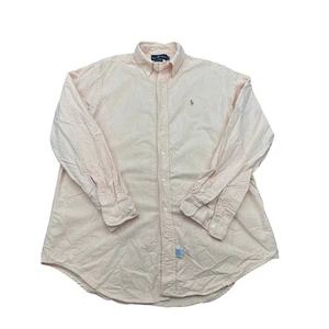 Ralph Lauren Hombres Camisa Rosa Reino Unido M Abotonada Oxford Ropa de Trabajo - Imagen 1 de 9