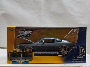 Jada Toys 1967 Shelby GT500 Grey Big Time Muscle Car New Sealed Box - Picture 1 of 4