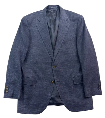 Suitsupply 56R 46R Navy ET Thomas Wool Silk Linen Lazio Blazer Jacket Sport Coat - Image 1 of 4