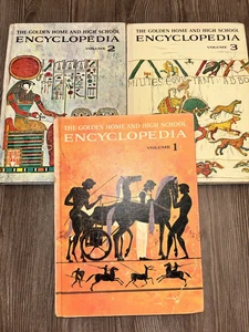 Vintage 1961 Set Golden Home And High School 3 Books Vol. Volume 1 2 3 Color HB - Picture 1 of 22