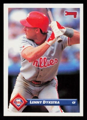 1993 Donruss Lenny Dykstra #544  Baseball  Philadelphia Phillies - Image 1 of 2