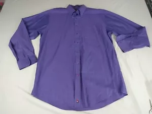 Camisa con botones Nordstrom para hombre 16,5 30 púrpura algodón manga larga clásica de negocios - Imagen 1 de 11