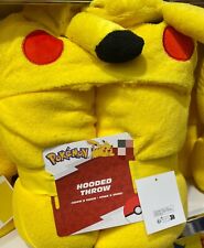 Pokemon Pikachu  Hooded Blanket Throw Kids Or Adults Unisex
