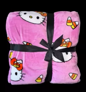 Hello Kitty Halloween Pink Twin Blanket 60” x 90" NWT - Picture 1 of 4