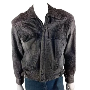 SUJARI vintage mens size M leather jacket black grey Australian made butter soft - Bild 1 von 13