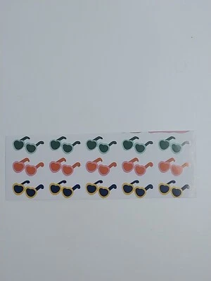 Cute Sunglasses Summer Pink Stickers - Image 1 of 2