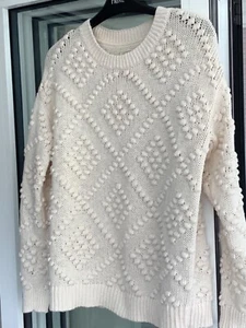 Fat Face bobble jumper natural size 12 long sleeves - Picture 1 of 15