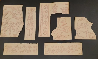 Vintage Duck Kitty Yarn Holiday Bells Transfer Patterns MCM Workbasket Iron On - Image 1 of 4