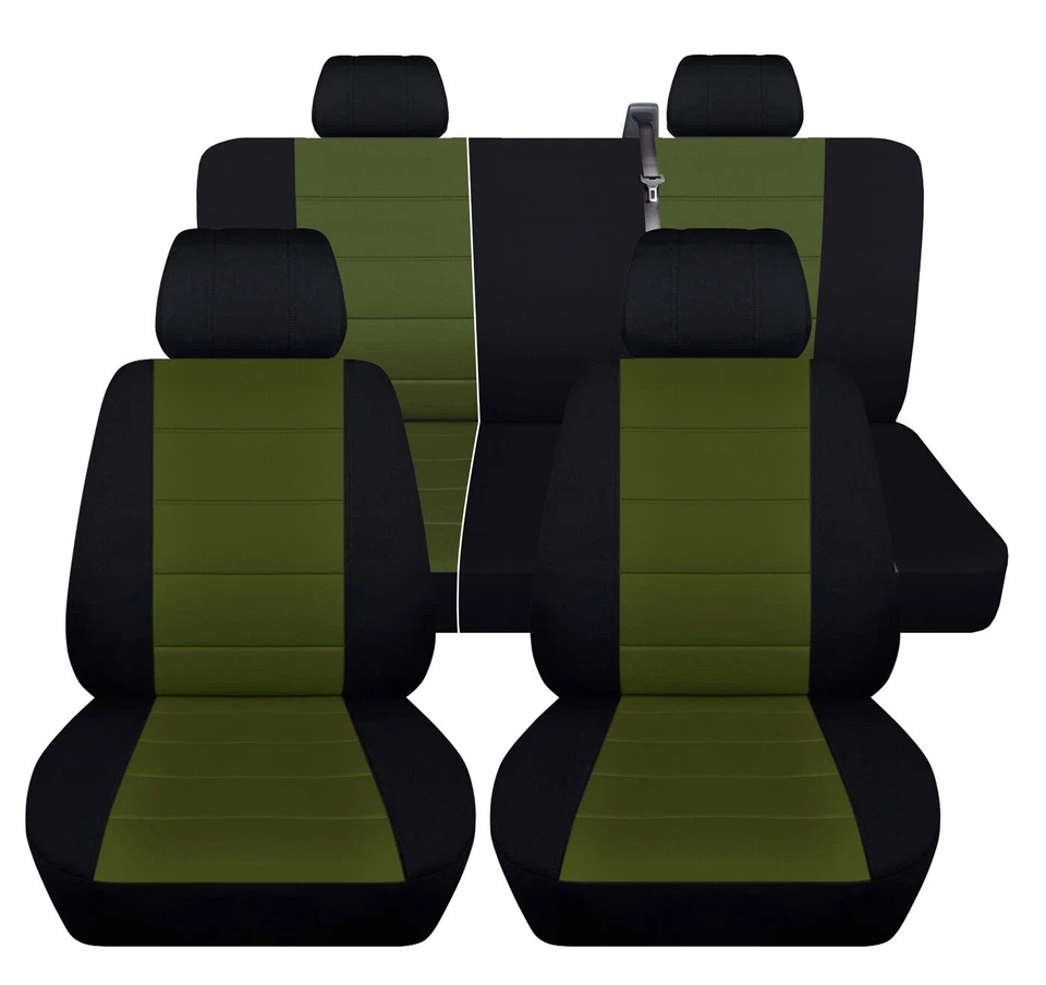 Fundas de asiento delanteras traseras para Honda Ridgeline 2006 a 2009 cubiertas de asiento verdes Foto 1 de 1