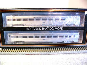 MTH SANTA FE HO PASSENGER SET (2 cars) ATSF BNSF Full interior and led lights - Picture 1 of 12