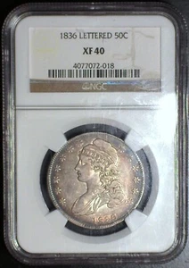 1836 Overton/O-105 R-4 NGC XF40 Bust Half Dollar - Lettered Edge - Picture 1 of 5
