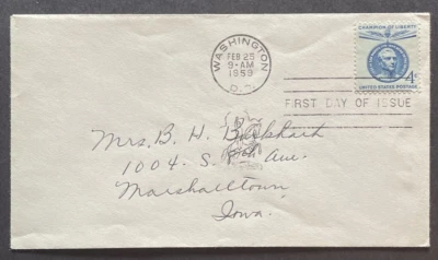 US 1959 FDC Sc#1125 Jose de San Martin Washington DC Marshalltown - Image 1 of 2