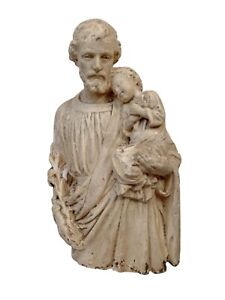 *HH* Antica Statua San Giuseppe Bambino statuina votiva devozionale religiosa 