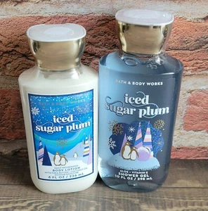 bath and body works iced sugar plum shower gel and body lotion - Picture 1 of 3