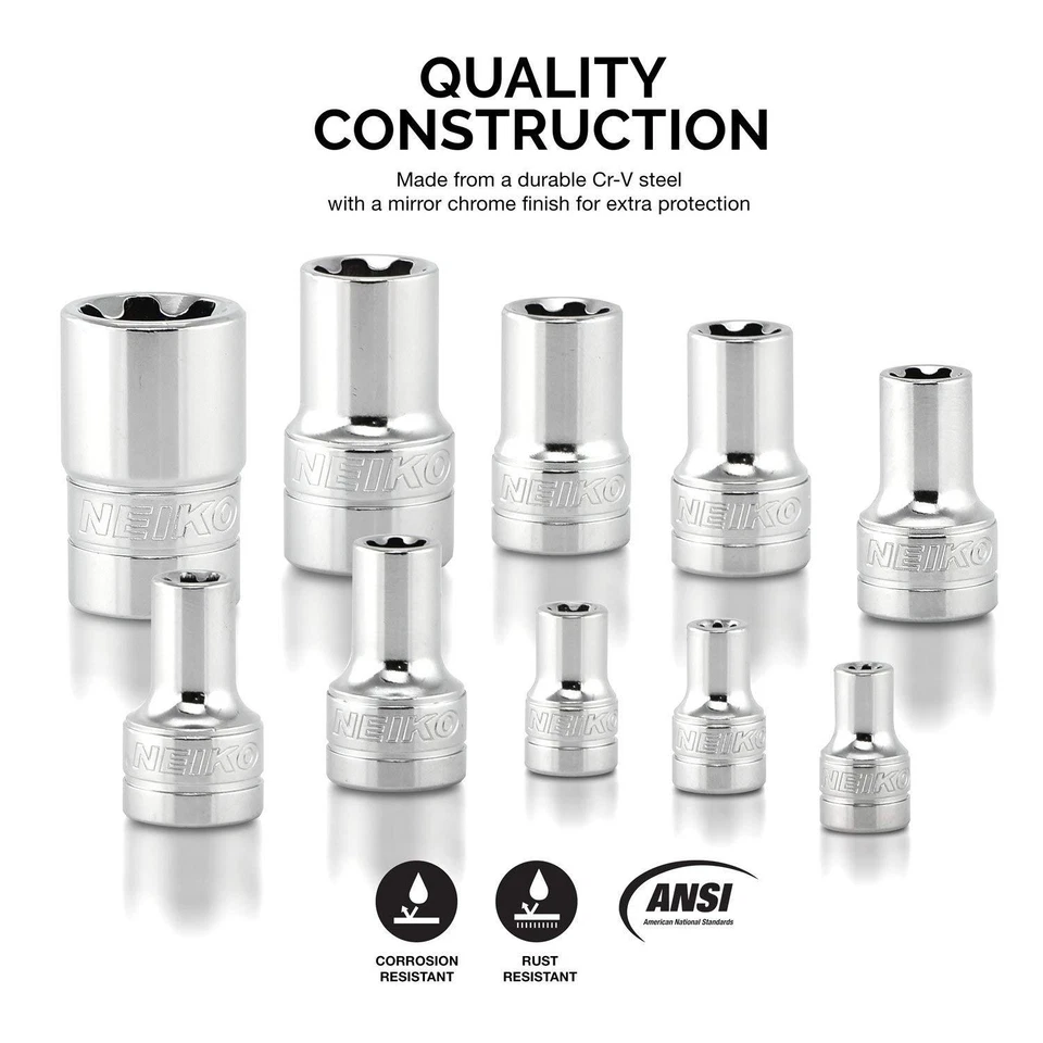 Best External E Torx Plus Socket Set Industrial European Auto Star BMW Porsche - Image 1 of 4