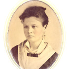 Antique Civil War Era Tintype Photograph Very Beautiful Young Woman Dora Hanes