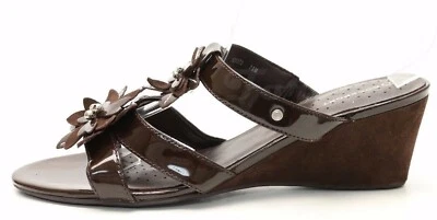 Mujer ROCKPORT Cuero Marrón Chocolate Cuña Slides Talla. 7.5 (Reino Unido 5, UE 38) ¡NUEVO! Foto 1 de 4