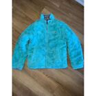 The North Face Girls M Reversible Mossbud Gray, Teal Fleece Jacket