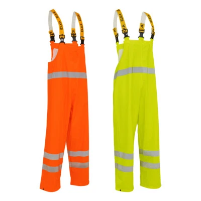 ELKA Dry Zone Visible Latzhhose Regenhose Regenkleidung Rainwear Angeln Camping