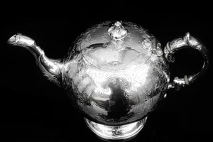 Antigua tetera escocesa bala de plata de ley, William Marshall 1804 - Imagen 1 de 9