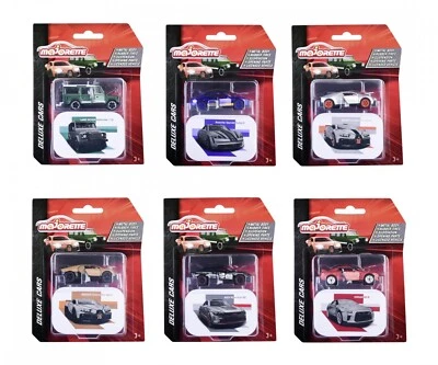 Majorette Deluxe Series 2024 Set of 6 Nissan, Porsche, Land Rover. Metal box - Image 1 of 4