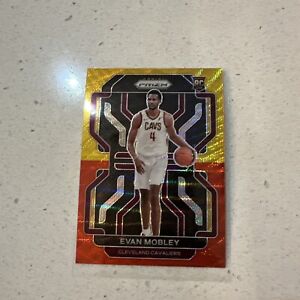 2021-22 Panini Prizm Evan Mobley #325 Rookie RC GOLD Red Wave Ultra RARE SSP