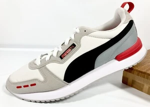PUMA R78 Mesh Athletic Sneakers Running Shoes Casual White Red Black Men sz 11.5 - Picture 1 of 12