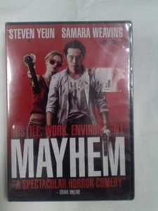 New A Joe Lynch Film Mayhem (DVD, 2017) Steven Yeun Samara Weaving - Foto 1 di 2