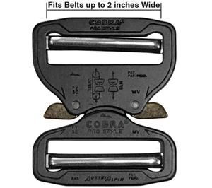 AustriAlpin 50mm Cobra Buckle Quick Release Dual Adjustable No Sew for Duty Belt - Picture 1 of 6