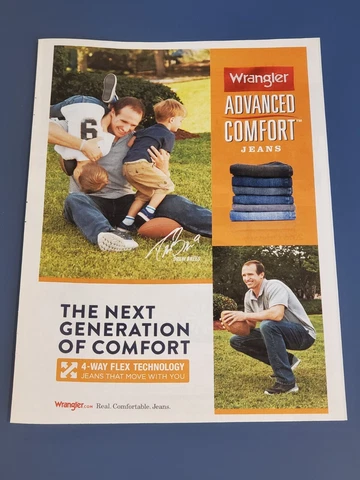 DREW BREES Wrangler Jeans Poster Print Ad Photo NEW ORLEANS SAINTS POSTER Cover