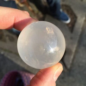 Quartz (Girasol/Foggy) smaller sphere (1.45" diameter) - Picture 1 of 2