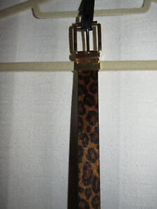 NoBo leopard print reversible belt, Plus size 3X(46"-50" waist)