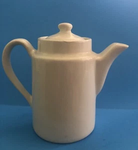 Vintage Hall China Art Deco Single Serve Ivory Teapot Restaurant Ware Railroad - Picture 1 of 6