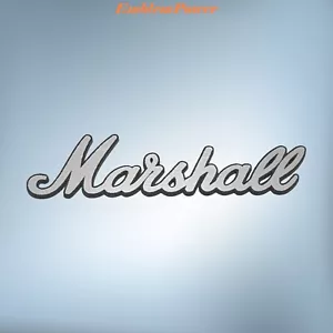 MARSHALL 63x16mm Emblemat 3D Naklejka Odznaka Naklejka Głośnik Naklejka Logo - Zdjęcie 1 z 2