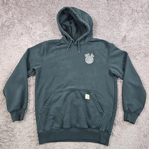 Carhartt Hoodie Mens Medium M Black Ran Defender Pullover Loose Fit 100615 - Picture 1 of 13