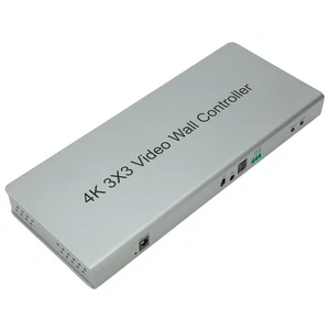 UK Plug 3x3 Video Wall Controller HD 4K 1080P At 60Hz Metal Shell HD Multime NEW - Afbeelding 1 van 12
