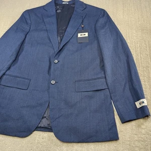 NEU Joseph Abboud Blazer Herren 40 R Heritage weich blau Hahnentritt Wolle Sport Mantel - Bild 1 von 12