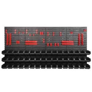 WALL MOUNTED TOOL PEG BOARD 1544mm x 780mm 88 ELEMENTS GARAGE STORAGE BINS - Picture 1 of 7