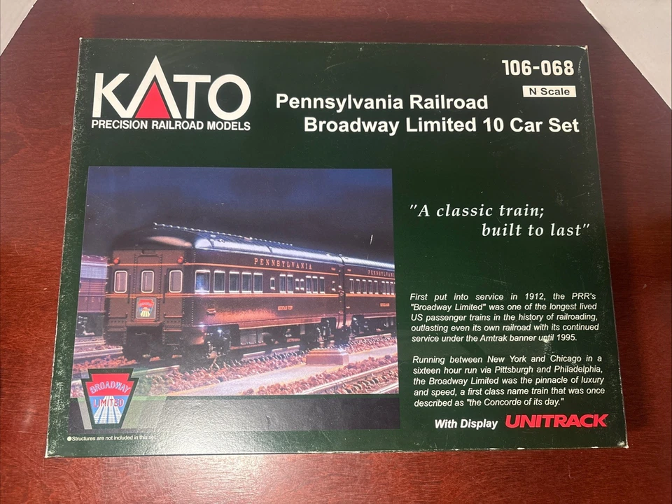 Kato N Scale 106-068 Pennsylvania Broadway Limited 10 Car Set New  RARE 🚂 - Image 1 of 4