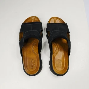 KEEN Mens Leather Sandals Slides Comfort Casual Brown Black Size US 12 - Picture 1 of 6