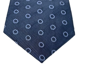 Andrew Fezza Tie Mens Silk Geometric Circle Print Necktie Formal Wear Dress Acce - Picture 1 of 7
