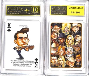 JOHNNY CASH 2012 Presents Country Music Playing Card GRADED ASG 10 MINT #V - Picture 1 of 1