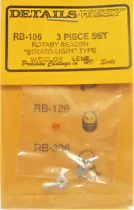 Details West 106 HO Scale Rotary Beacon with Cored Lens -- Roof Mount - Picture 1 of 1