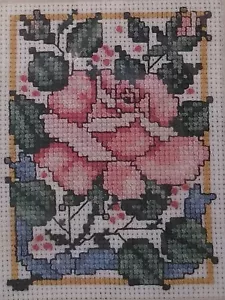 Design Works Craft Counted Cross Stitch Greetings Card Kit Rose Bush Garden #701 - Picture 1 of 5