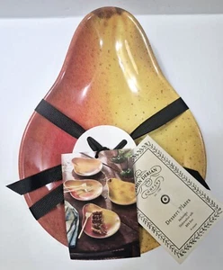 JOHN DERIAN x TARGET 4pk Melamine PEAR Shaped Dessert Plates 9"x7", NEW NWT RARE - Picture 1 of 3